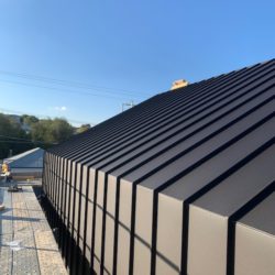 Colorbond Matt Monument Single Lock Standing Seam Roof and Wall Cladding