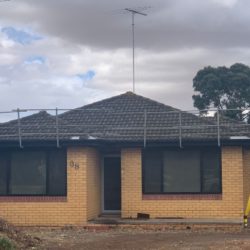 Lara Reroofing Project features Colorbond Night Sky Corrugated Iron
