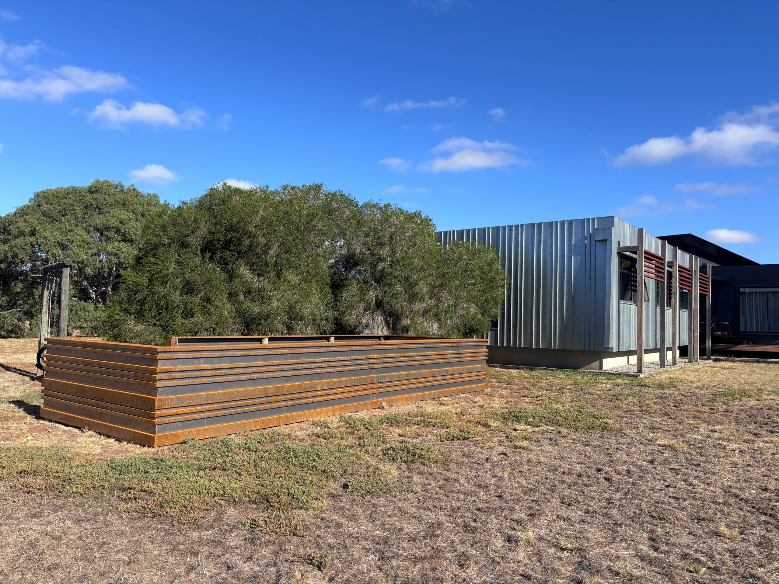 Corten Steel Cladding Geelong – Custom Septic Tank Enclosure Project