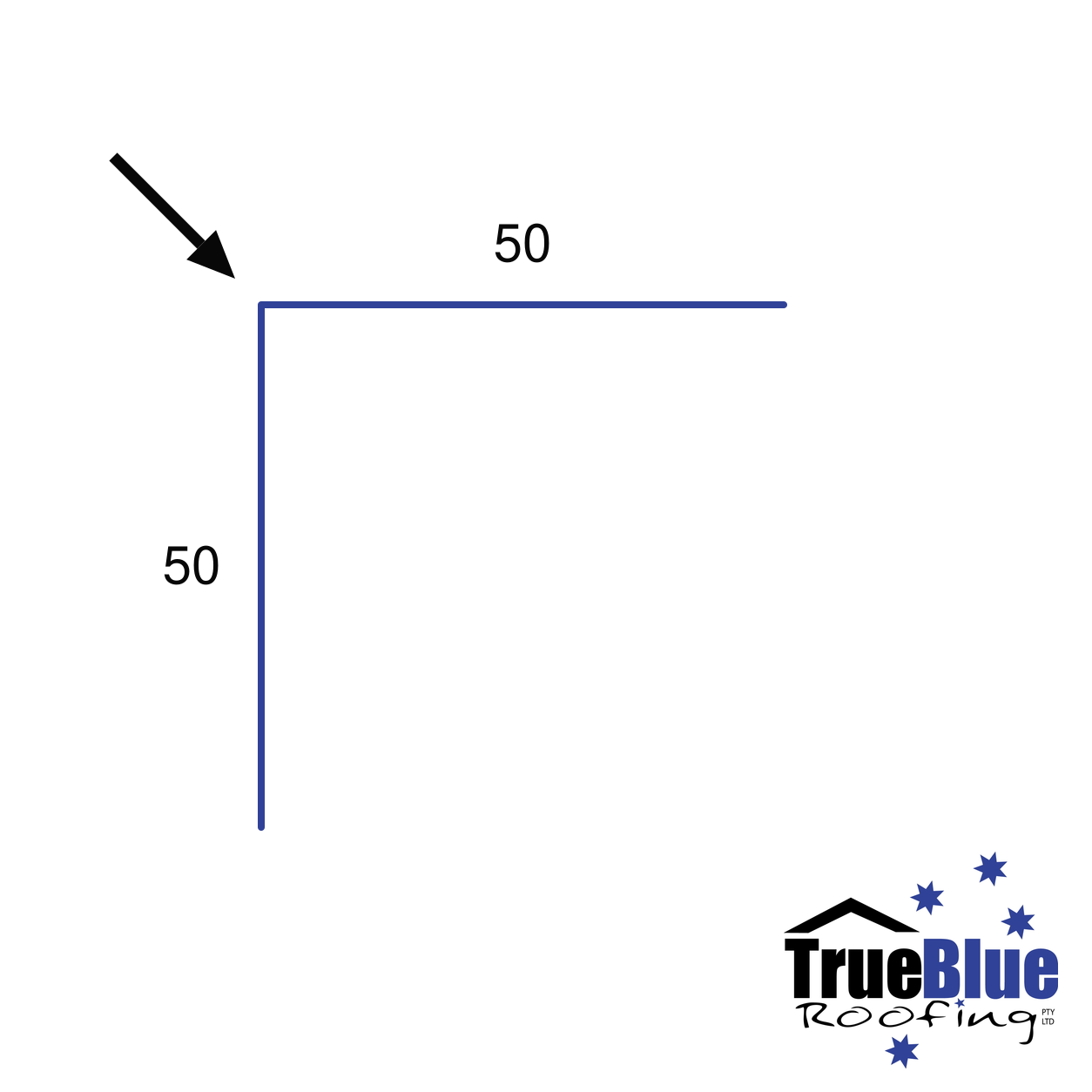 COLORBOND® Right Angle Flashing 50 x 50mm